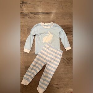 Kids Light Blue Bunny Pajama Set